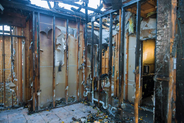 Professional Fire Damage Restoration technician working in Farmingville, NY